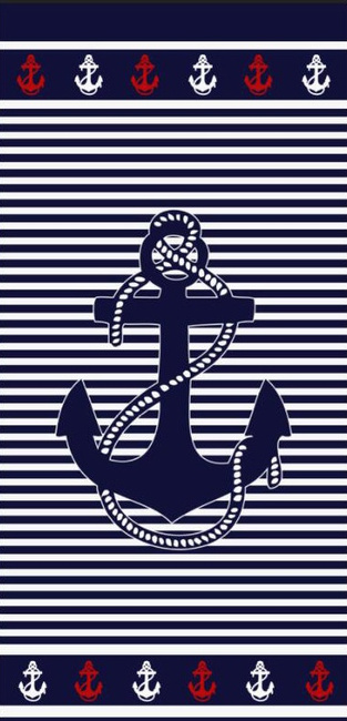 Ręcznik plażowy szybkoschnący z mikrofibry 70x140 OCEAN SAILOR