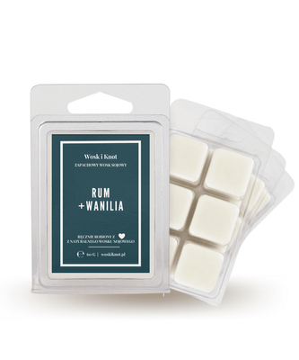 Wosk zapachowy sojowy do kominka Rum + Wanilia