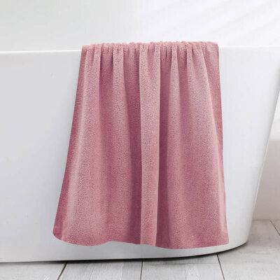 Ręcznik kąpielowy MIKRO brudny różowy z mikrofibry 50x100 szybkoschnący