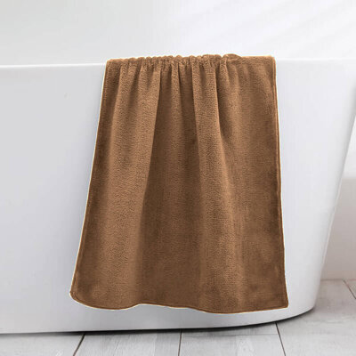 Ręcznik kąpielowy MIKRO jasny brązowy z mikrofibry 50x100 szybkoschnący