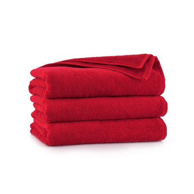 Ręcznik kąpielowy czerwony łazienkowy 50x100 500gsm KIWI 2