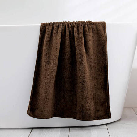 Ręcznik kąpielowy MIKRO brązowy z mikrofibry 50x100 szybkoschnący