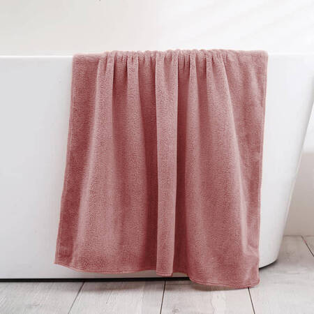 Ręcznik kąpielowy MIKRO brudny różowy z mikrofibry 70x140 szybkoschnący