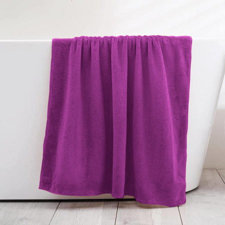 Ręcznik kąpielowy MIKRO fuksja z mikrofibry 70x140 szybkoschnący