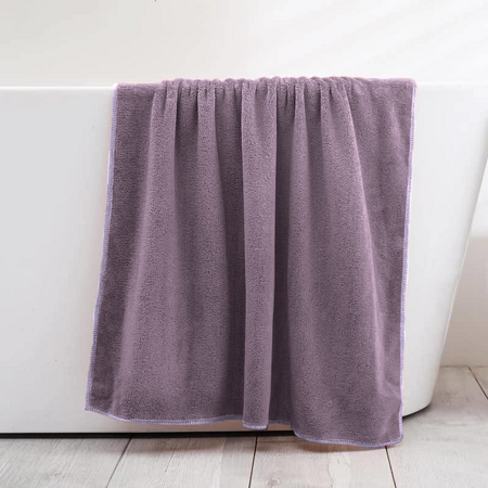Ręcznik kąpielowy MIKRO jasny fioletowy z mikrofibry 70x140 szybkoschnący