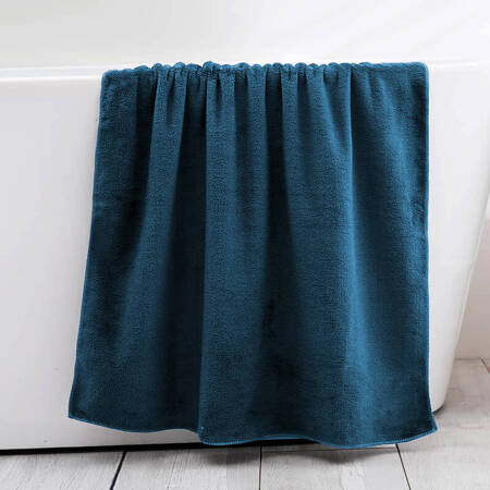 Ręcznik kąpielowy MIKRO niebieski z mikrofibry 70x140 szybkoschnący