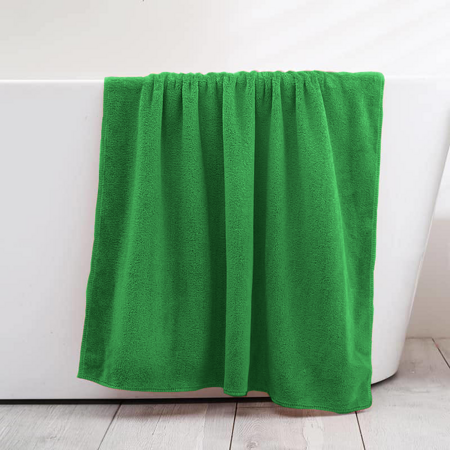 Ręcznik kąpielowy MIKRO zielony z mikrofibry 70x140 szybkoschnący